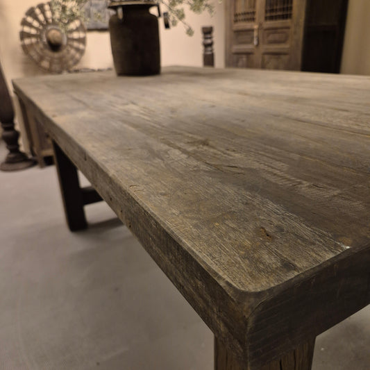 Landelijke eettafel | met H-poot | Driftwood