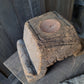 Uniek oud houten poer | ornament