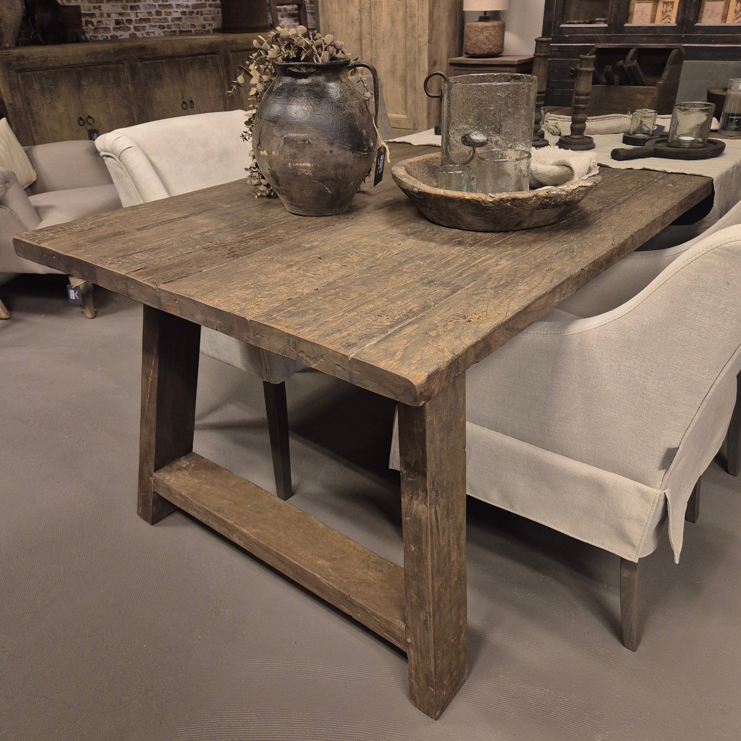 Eettafel driftwood A-poot
