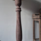 Houten baluster vloerlamp Umber incl. shabby kap | rond