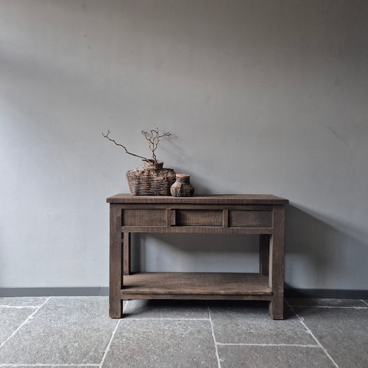Sidetable schuifvak en onderblad | driftwood
