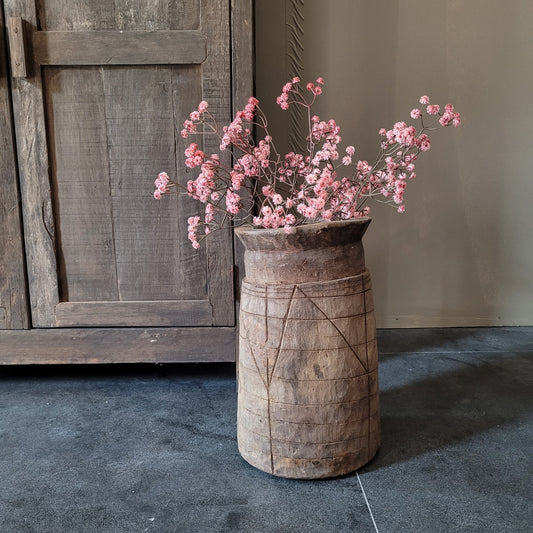 Uniek oud houten kruik
