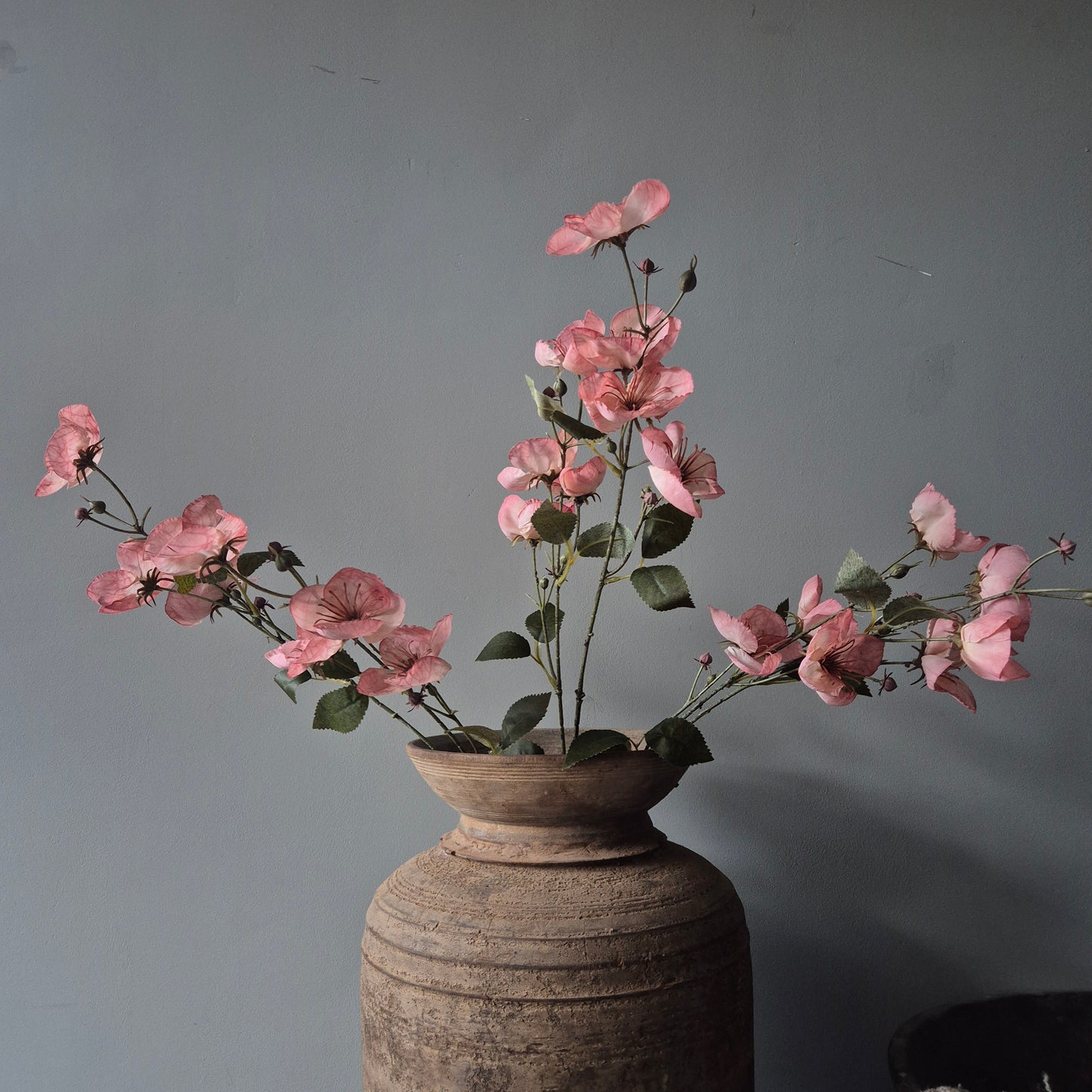 Kunsttak bloem roze 80cm