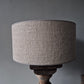 Houten baluster vloerlamp incl. shabby kap