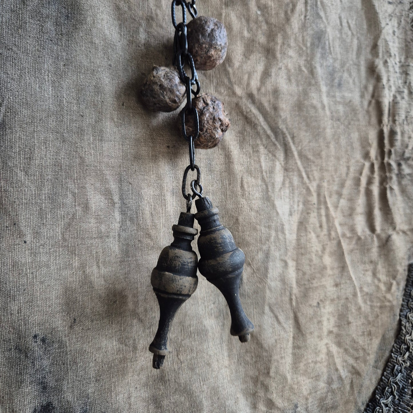 Uniek handgemaakt wanddoek San7