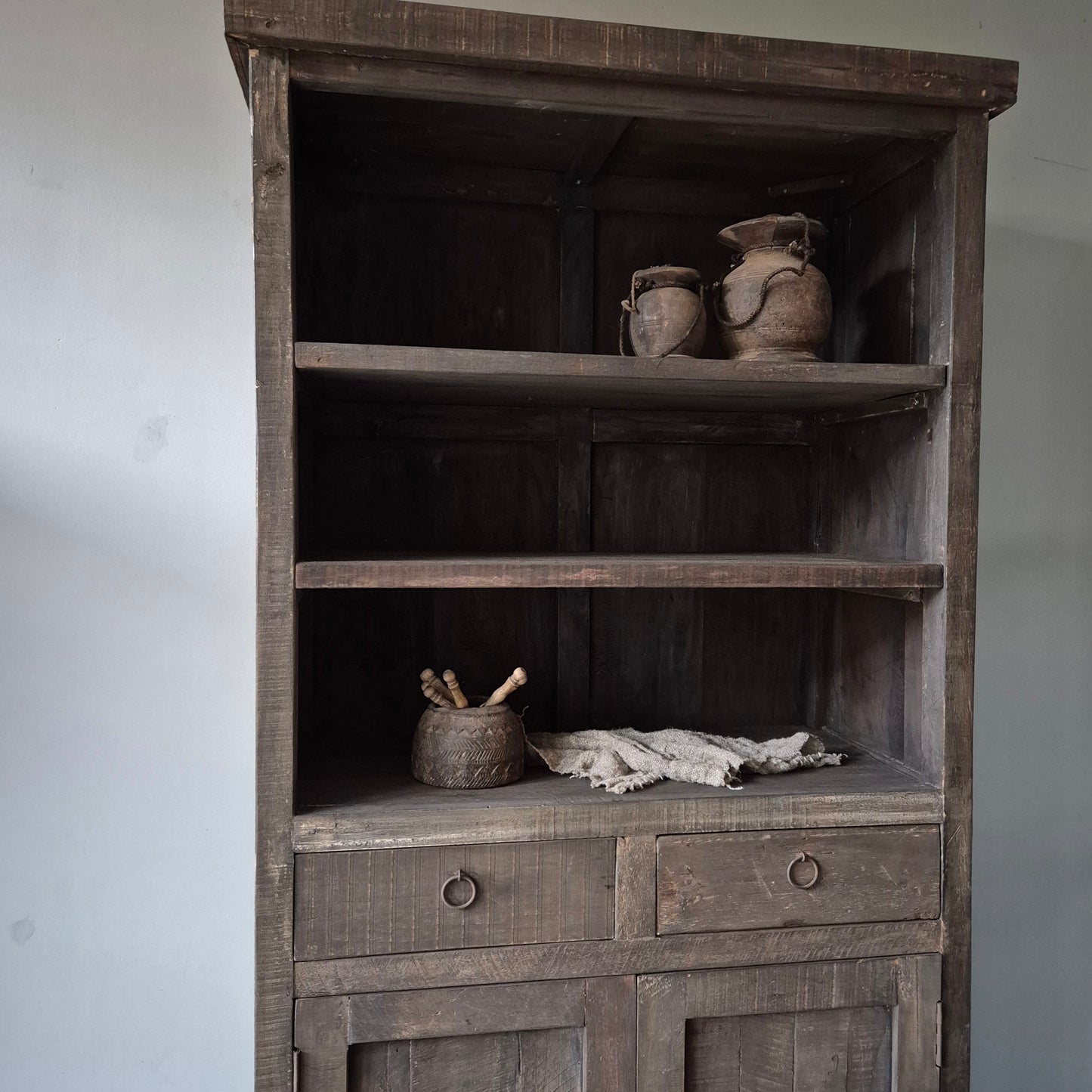 Kast driftwood 2-deurs/lades | open vakken