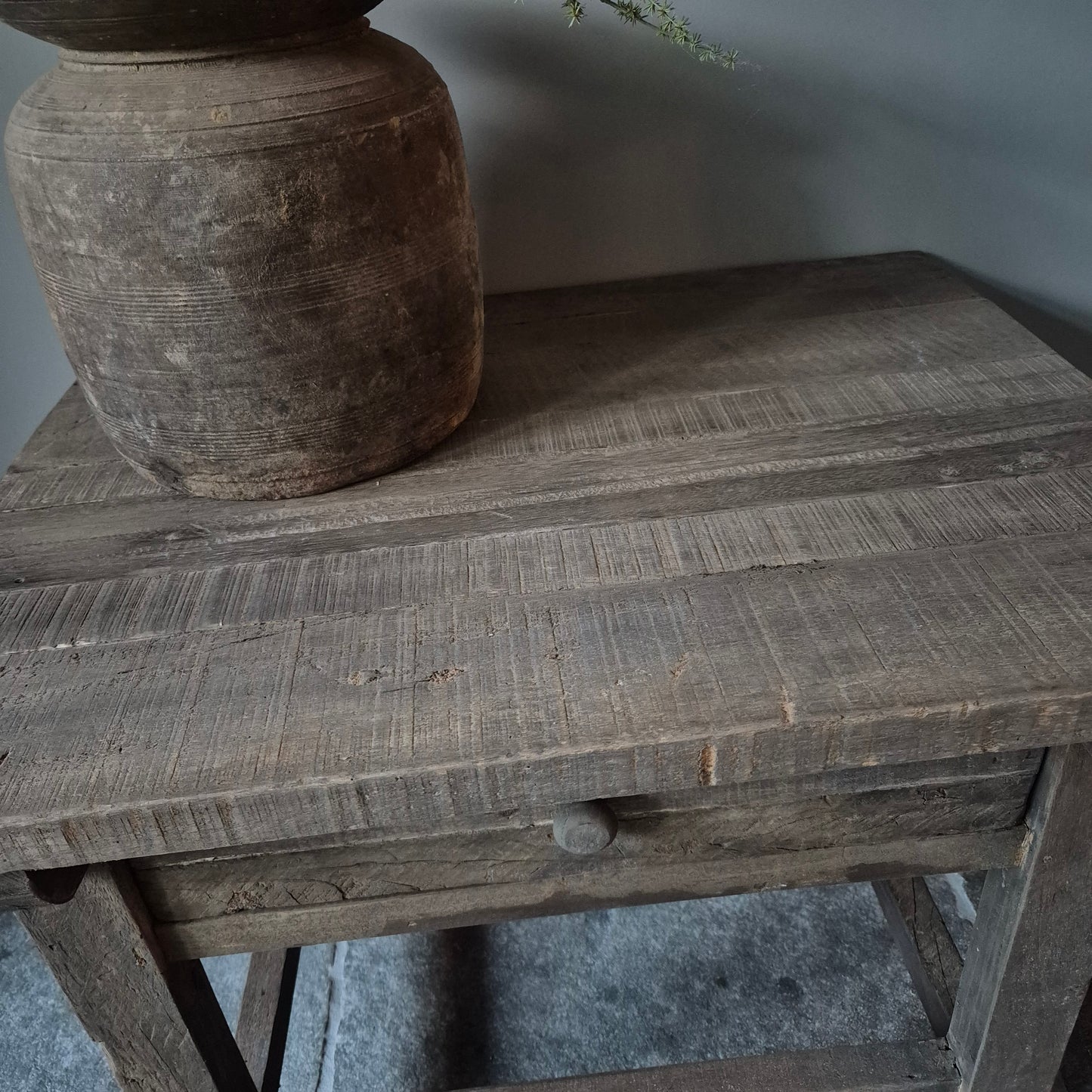 Bijzettafel met lade driftwood