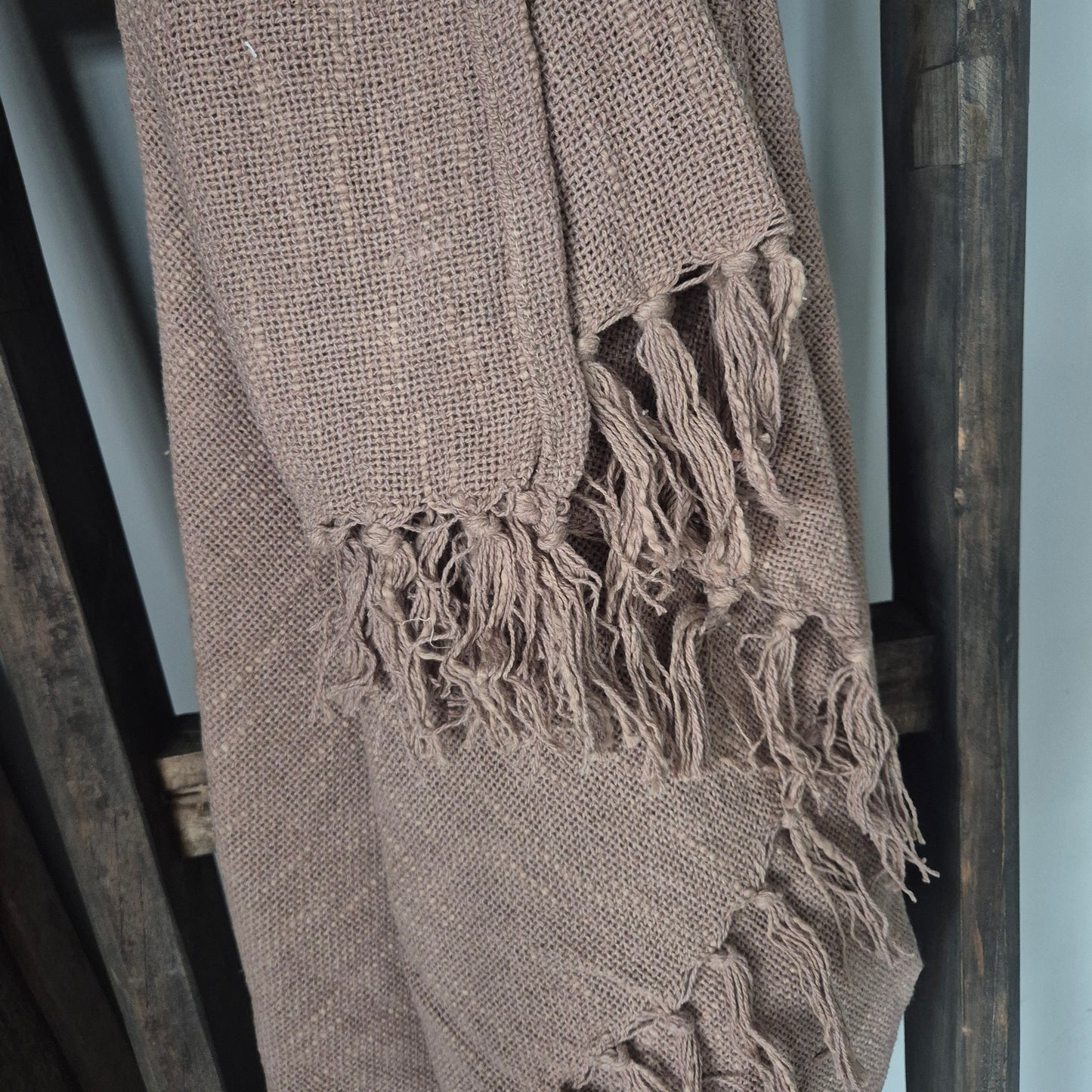 Plaid miem franje 130x160cm taupe