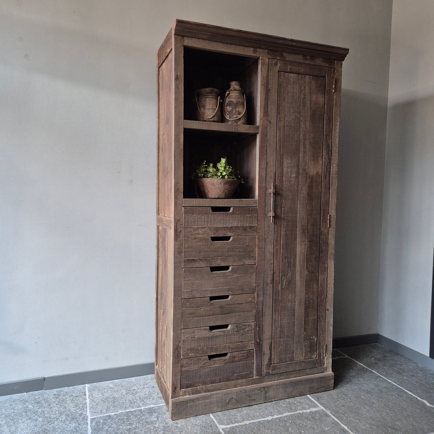 Opbergkast | kast Bram L driftwood met lades