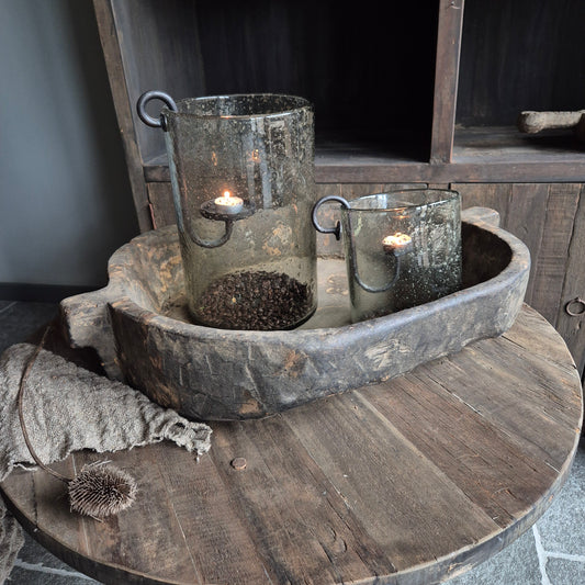 Oud houten schaal met handvat XL nr. 31