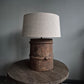 Houten kruiklamp uniek | incl. lampenkap