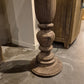 Houten baluster vloerlamp incl. shabby kap