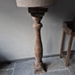 Houten baluster vloerlamp incl. shabby kap