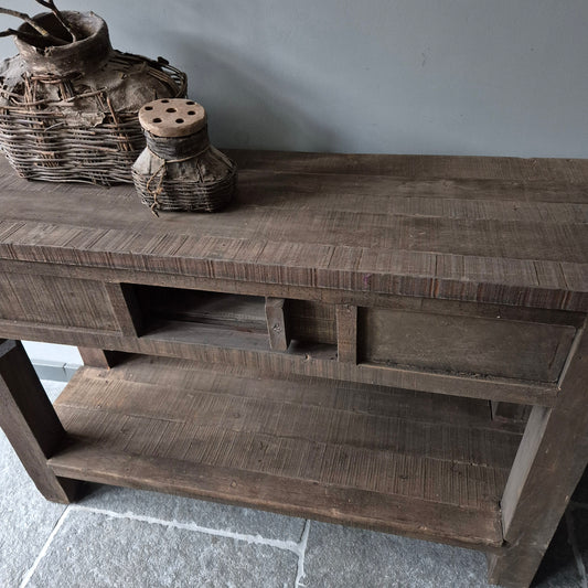 Sidetable schuifvak en onderblad | driftwood