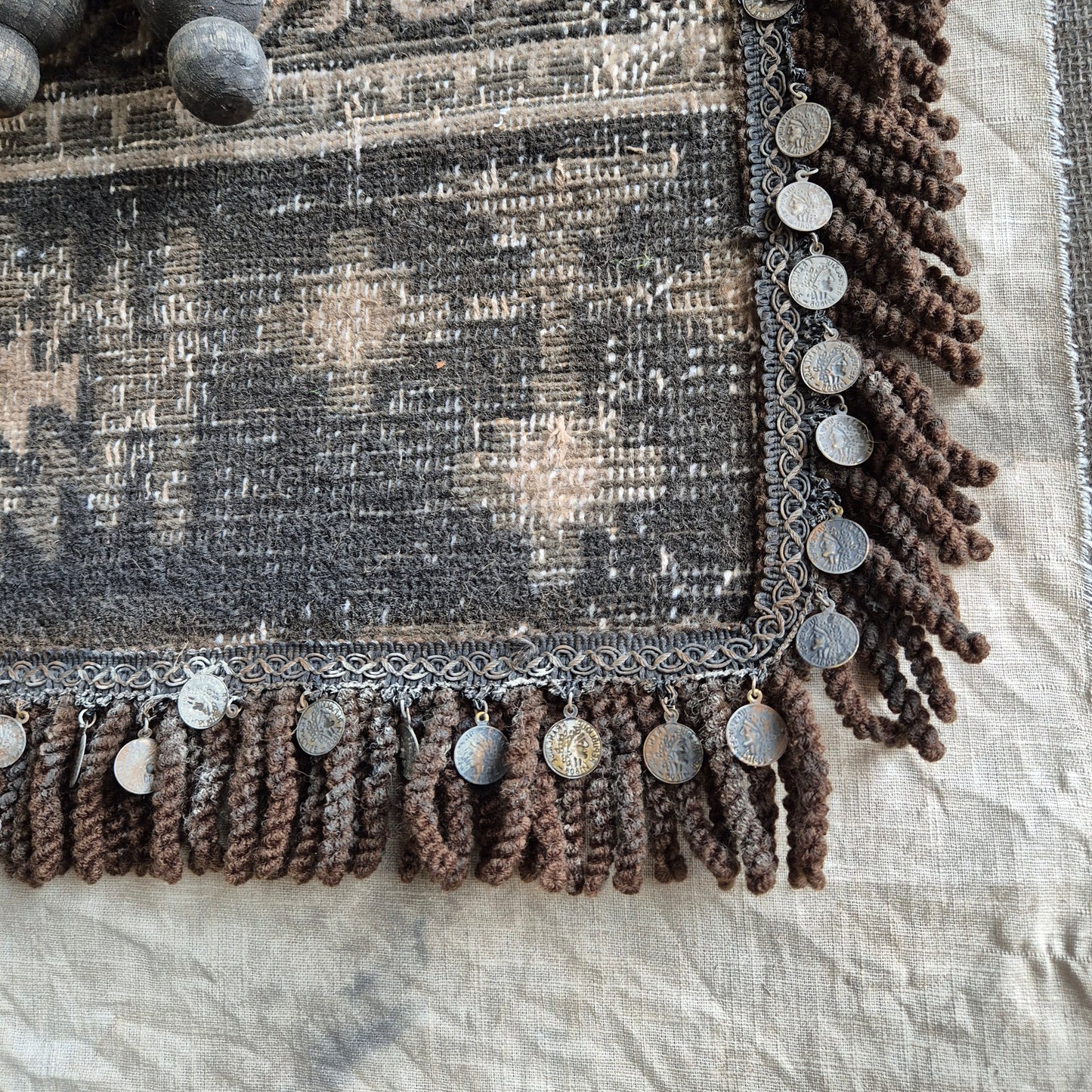 Uniek handgemaakt wanddoek San7