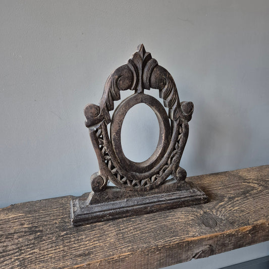 Houten ossenoog ornament