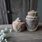 Uniek oud houten kruik met deksel nr. 40 (rechts)