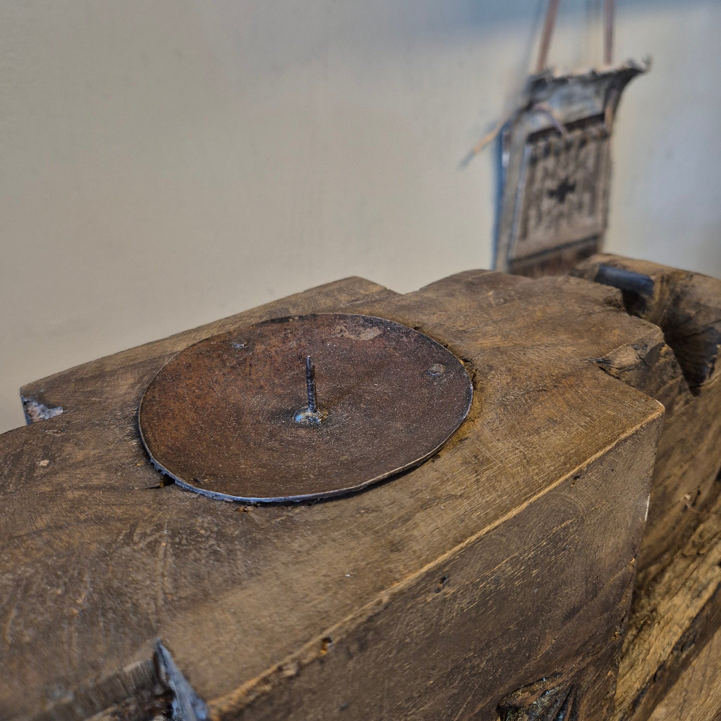 Uniek oud houten ornament nr. 2