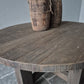 Ronde salontafel blokpoot | driftwood 100cm
