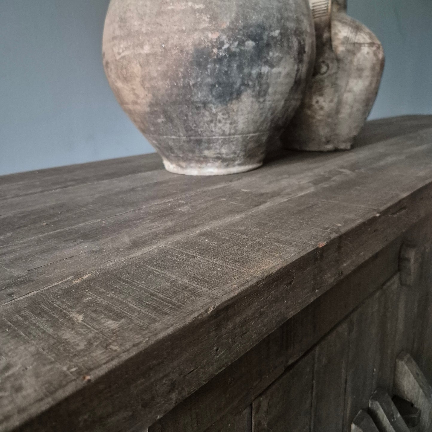 Dressoir oud hout driftwood schuifslot