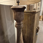 Houten baluster vloerlamp incl. shabby kap