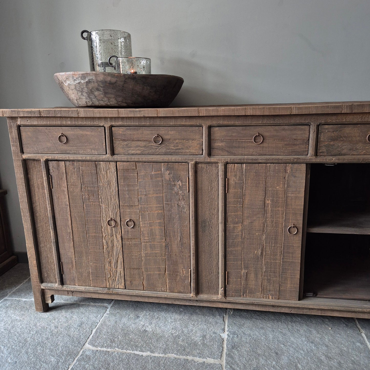 Dressoir driftwood 4-deurs/lades