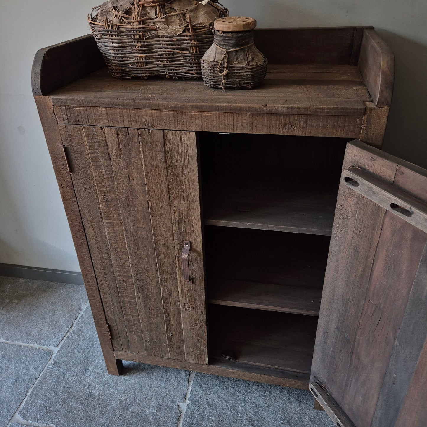 Kastje driftwood | 2-deurs handgreep