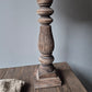 Houten baluster tafellamp incl. shabby kap M