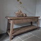 Sidetable met onderblad en 2 lades | driftwood