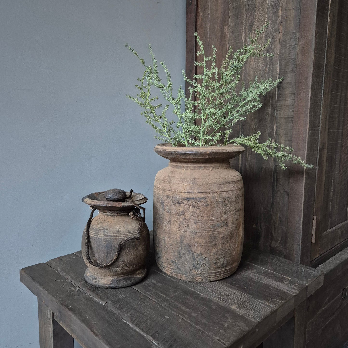 Oud houten kruik nr. 130 (rechts)