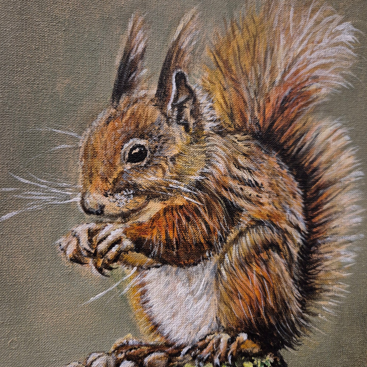 Stoer & sober schilderij Eekhoorn handgeschilderd