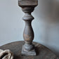 Houten balusterlamp incl. shabby kap M