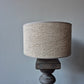 Houten balusterlamp incl. shabby kap M