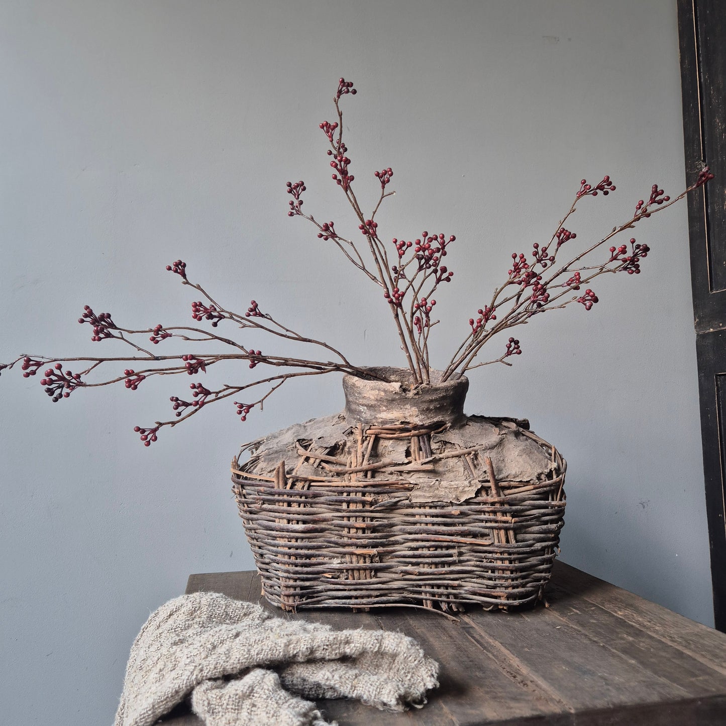 Kunsttak rozenbottel 75cm