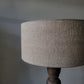 Houten baluster schemerlamp incl. shabby kap