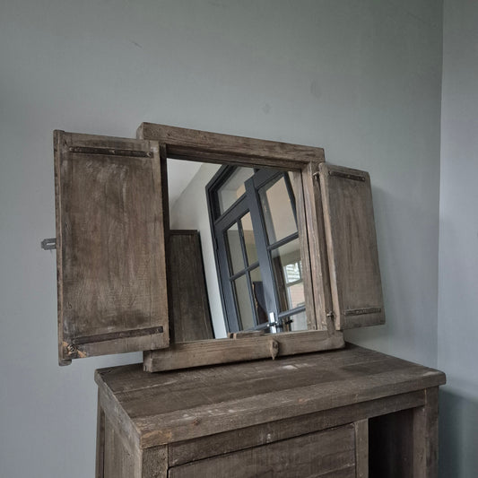 Spiegel | uniek oud houten luik