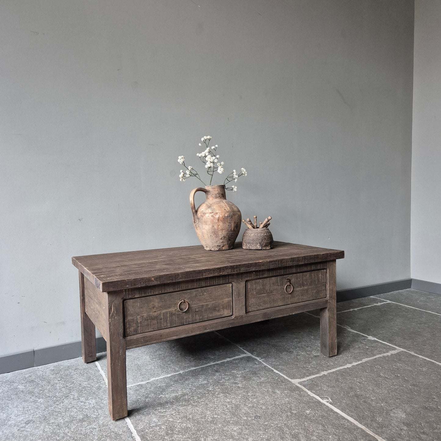 Salontafel driftwood | 2 lades 100cm