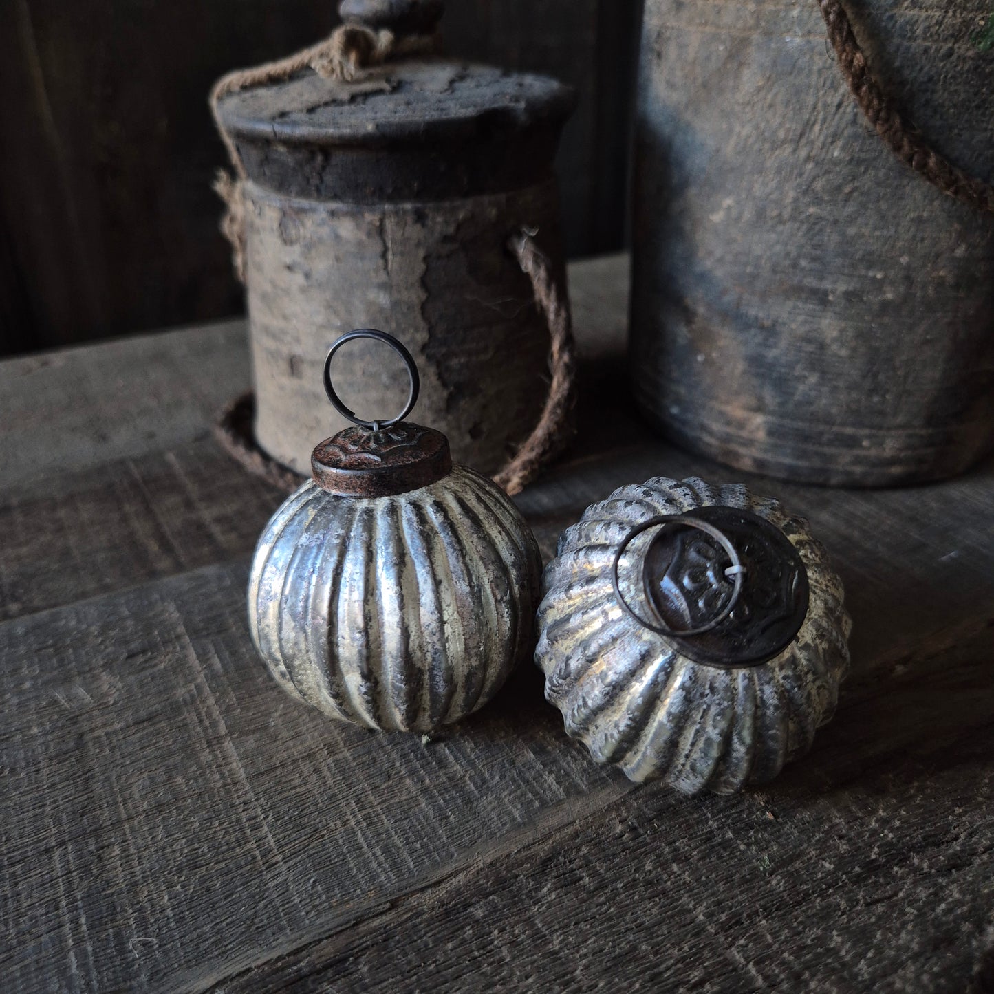 Kerstbal Antiek zilver | 5cm