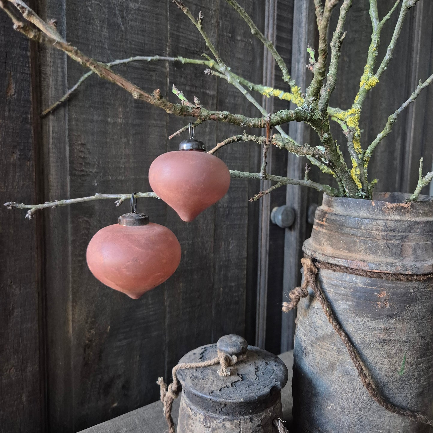 Kerstbal glas roest | 8cm