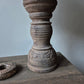 Houten baluster tafellamp incl. shabby kap