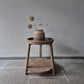Landelijke bijzettafel rond | met onderblad | Driftwood