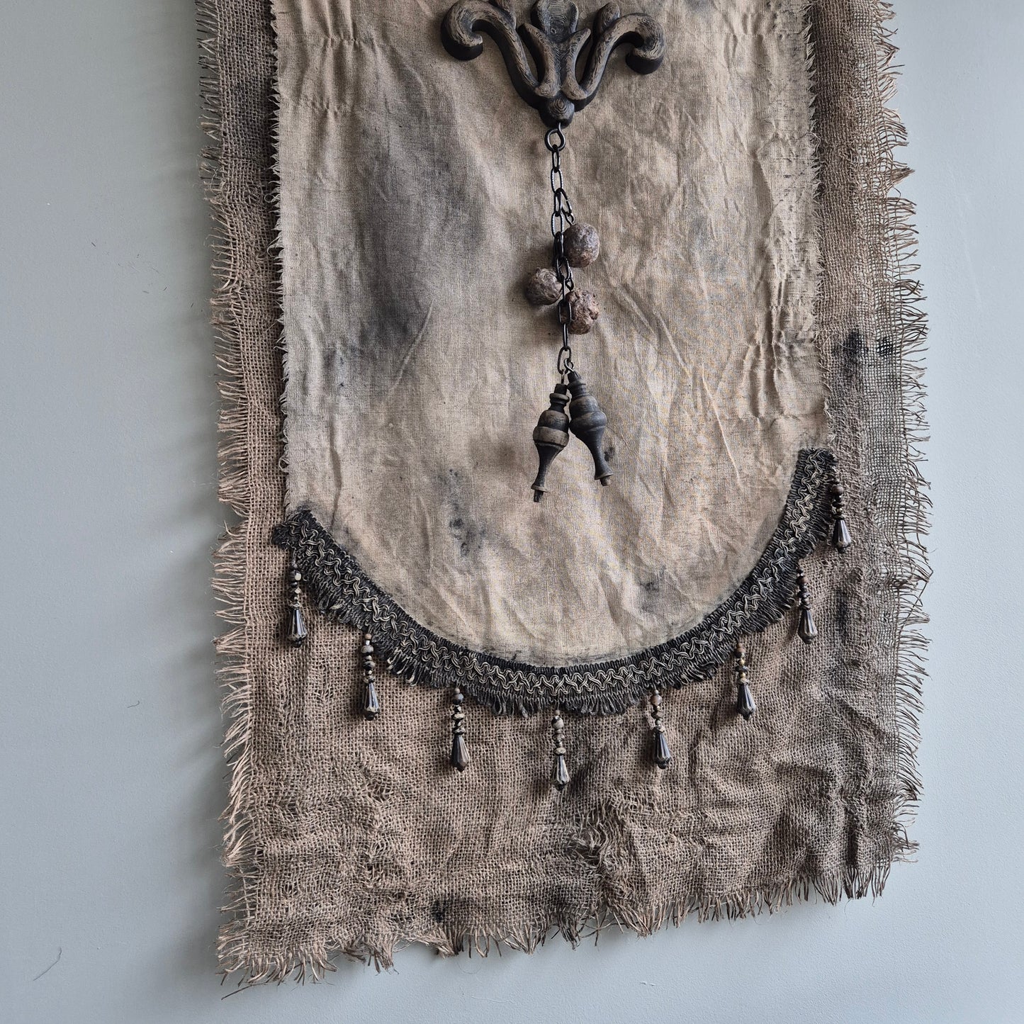 Uniek handgemaakt wanddoek San7