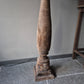 Houten baluster vloerlamp incl. shabby kap
