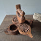 Oud houten spicebox