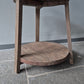 Landelijke bijzettafel rond | met onderblad | Driftwood