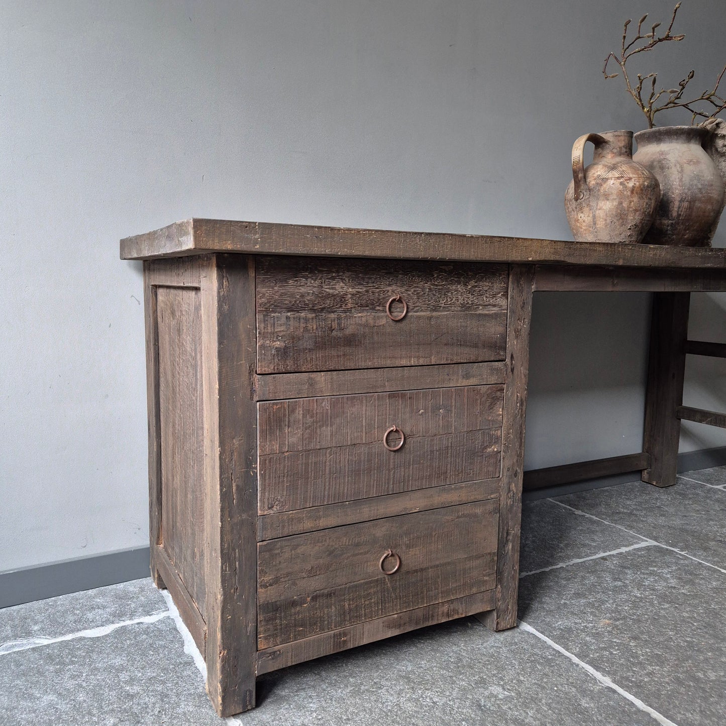 Bureau driftwood 180cm | 3 lades