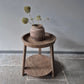 Landelijke bijzettafel rond | met onderblad | Driftwood