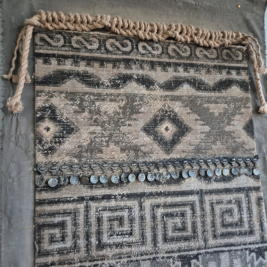 Uniek handgemaakt wanddoek kelim San7