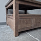 Salontafel driftwood vierkant | 2 lades