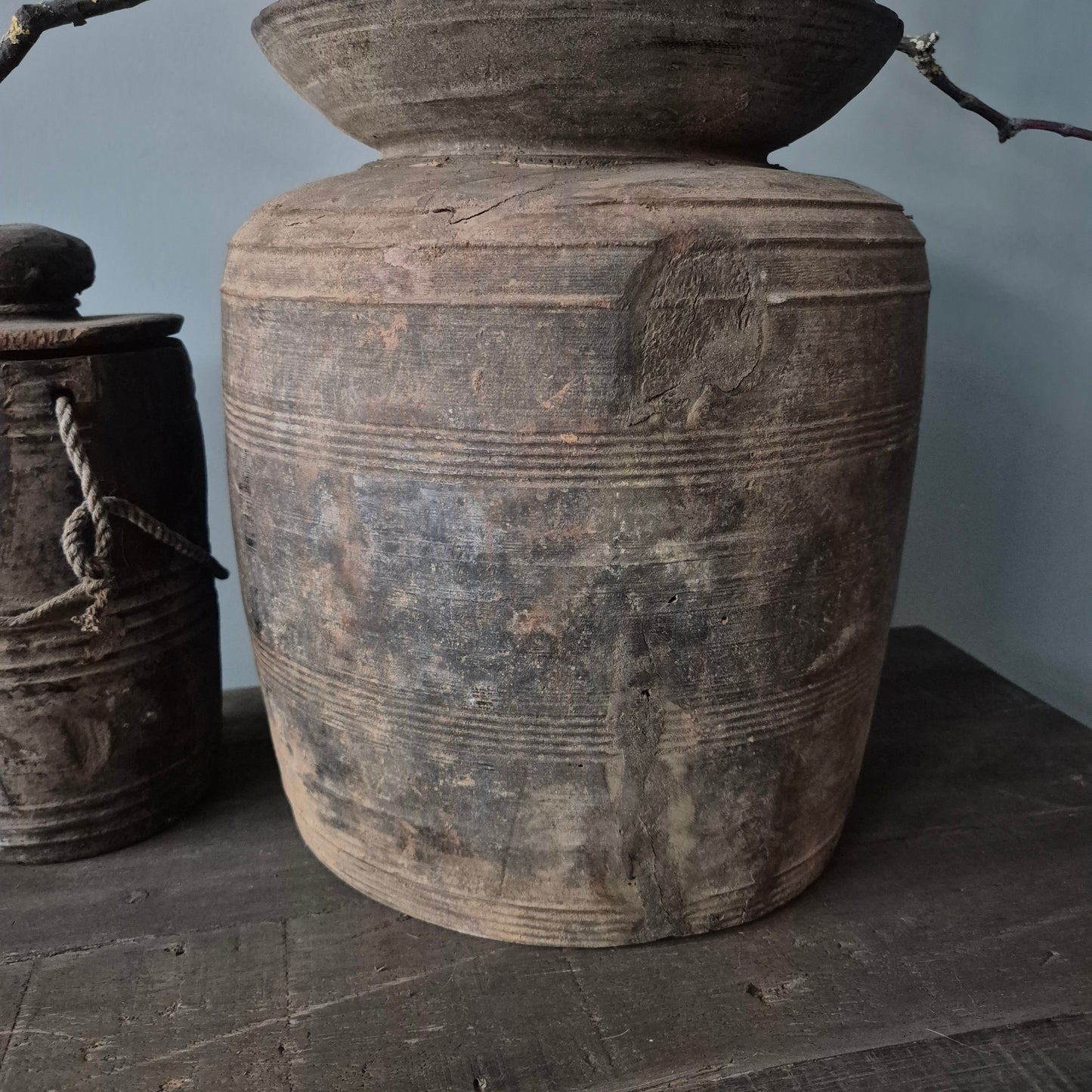 Oud houten kruik nr. 142 (rechts)